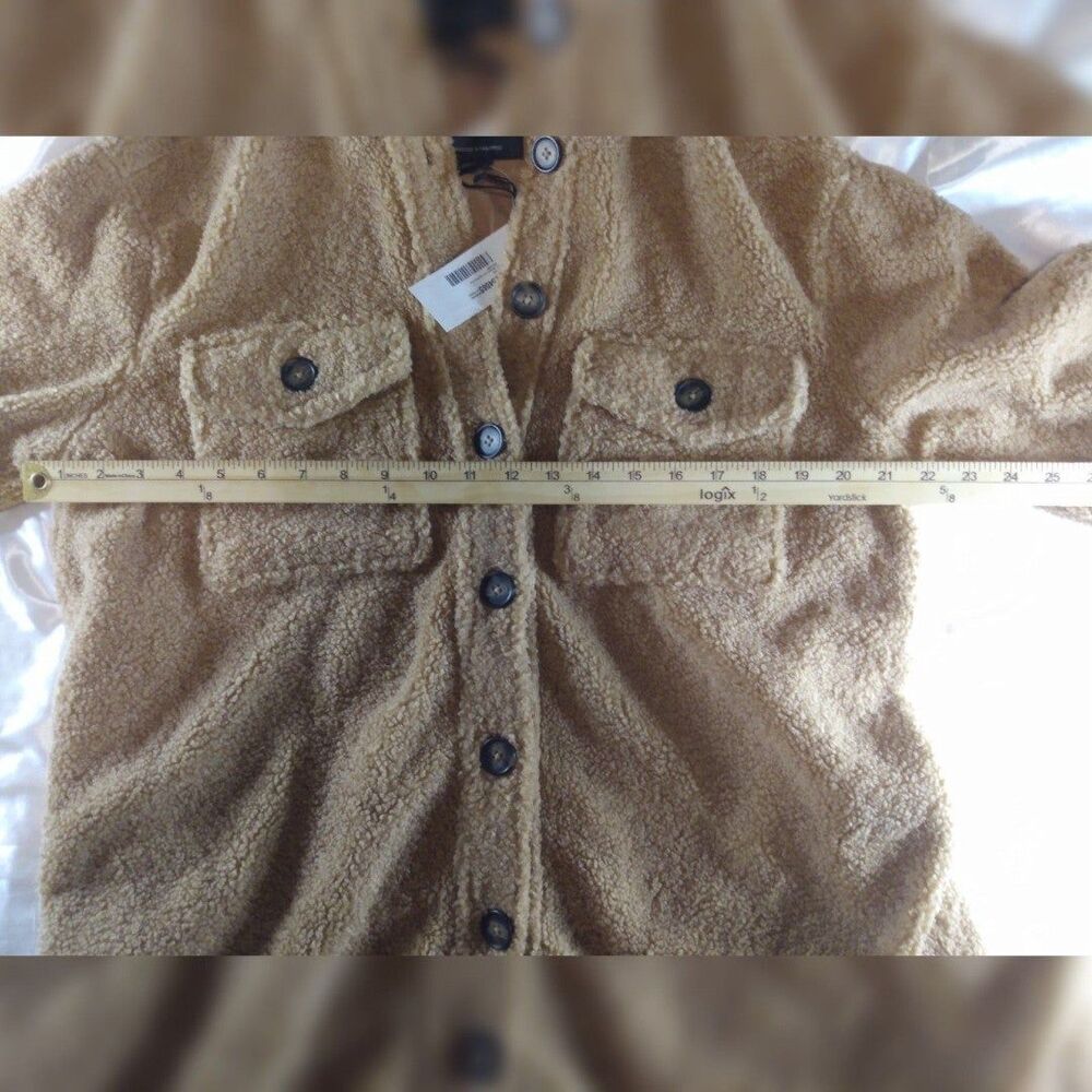 Sanctuary Harlow Sherpa Hoodie Teddy Shacket Coat SIZE small 4-6 - Picture 5 of 8